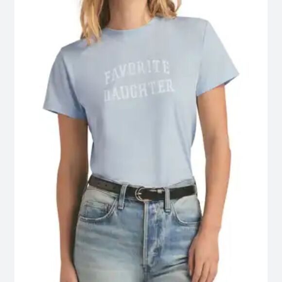 NWT Anthropologie Favorite Daughter Boxy Crop Graphic Tee - Picture 1 of 4